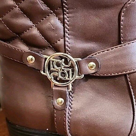 Liz Claiborne LC Brown Trina Wide Cafe Tall Boots Women's Size 10M - Picture 4 of 13